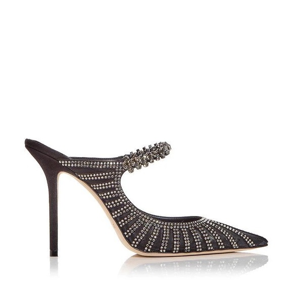 New Jimmy Choo Bing 100 Embellished High Heel Mules $1,995 38.5 - Picture 2 of 11
